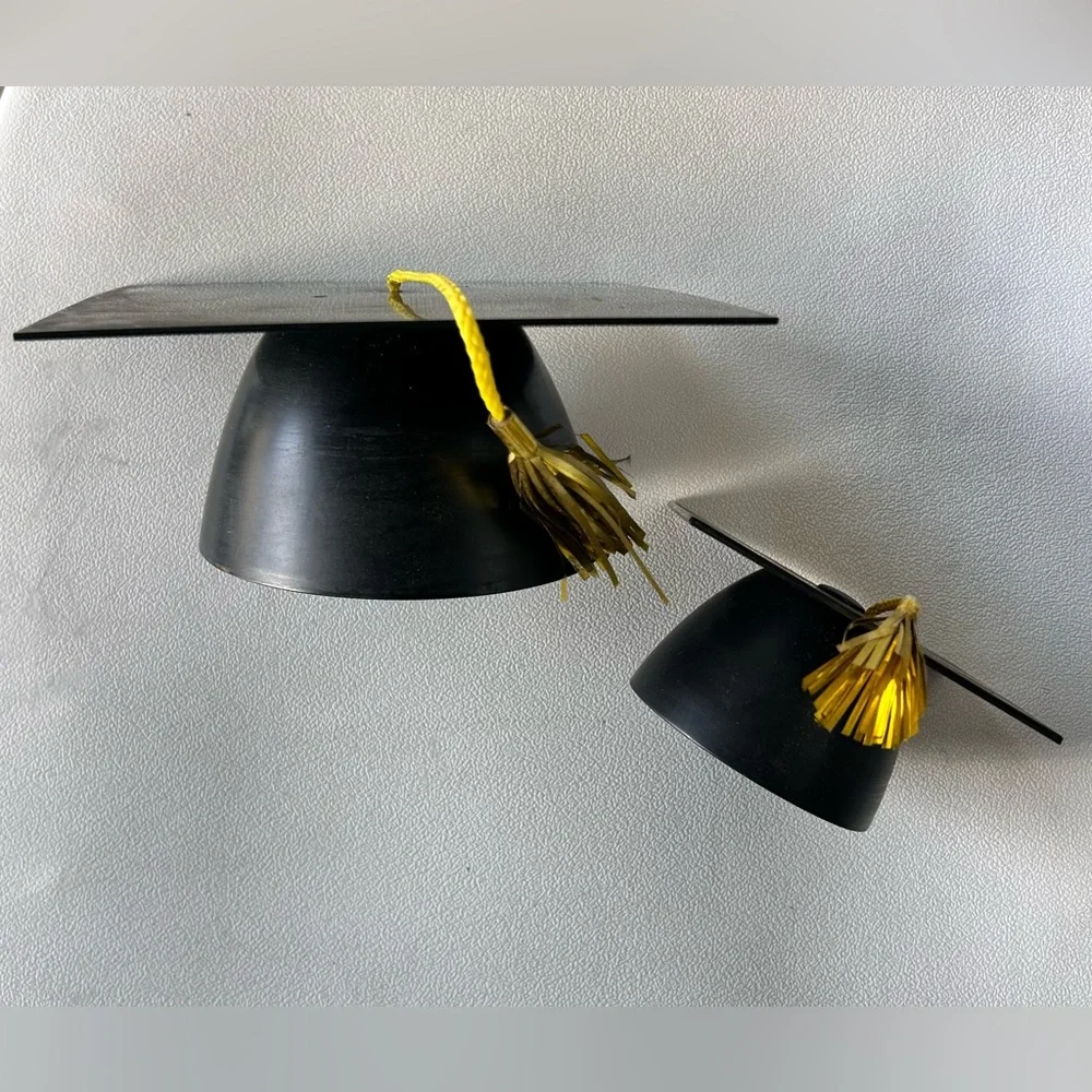 Two Decorative Graduation Hats 🎓 Cake Toppers